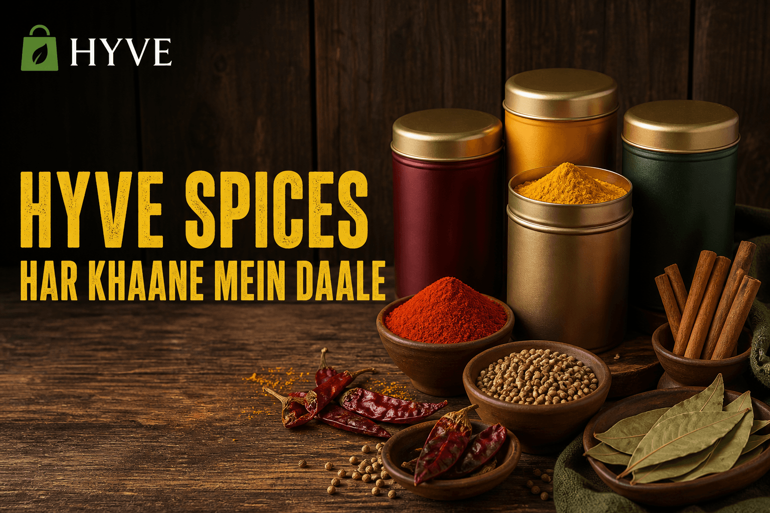 HYVE spices promotional banner